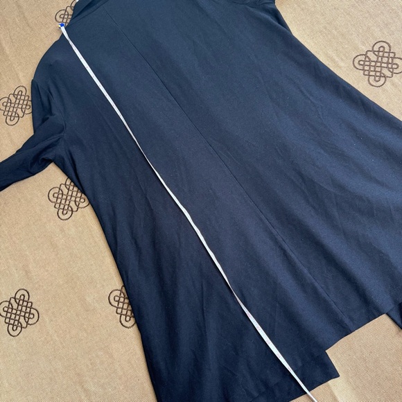 Eileen Fisher Black Tencel Jersey Front Pockets Cardigan Size M - Picture 12 of 12